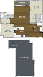 2 beds, 2 baths, 1,204 sqft, $1,932