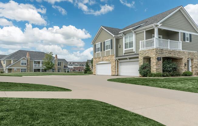 a large lawn in front of a house