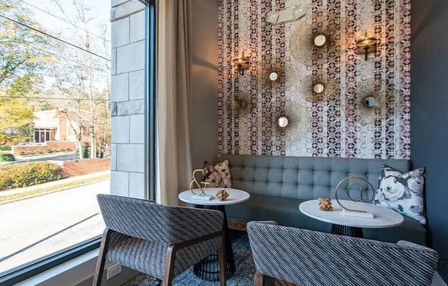 Resident Cafe Seating Area  at The Apartments at St. Marys, Raleigh, NC, 27605