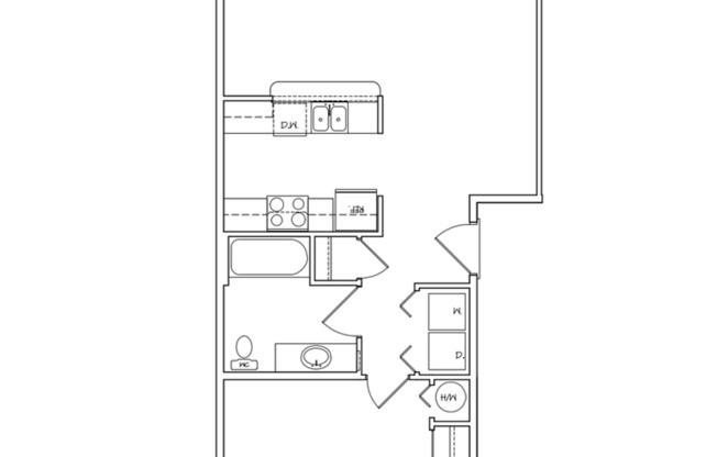 1 bed, 1 bath, 670 sqft, $1,375, Unit 224