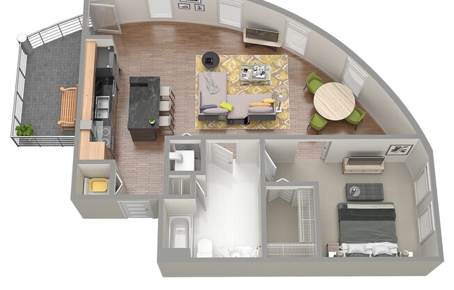 1 bed, 1 bath, 831 sqft, $2,295