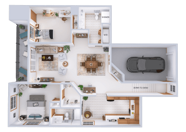 2 beds, 2 baths, 1,422 sqft, $1,792