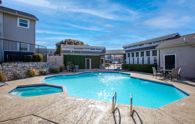 Pool and Spa at The Villas at Quail Creek Apartment Homes in Austin Texas