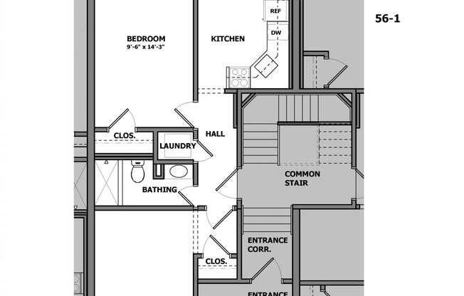 2 beds, 1 bath, 581 sqft, $4,150, Unit 1