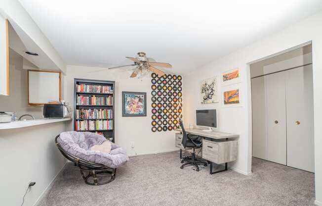 Spacious living space at Cambridge Club Apartments in Ann Arbor, Michigan