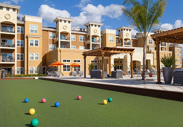 The Gate Apartments  Bocce Ball court