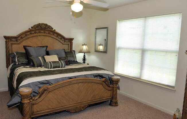 large master bedroom with master bath