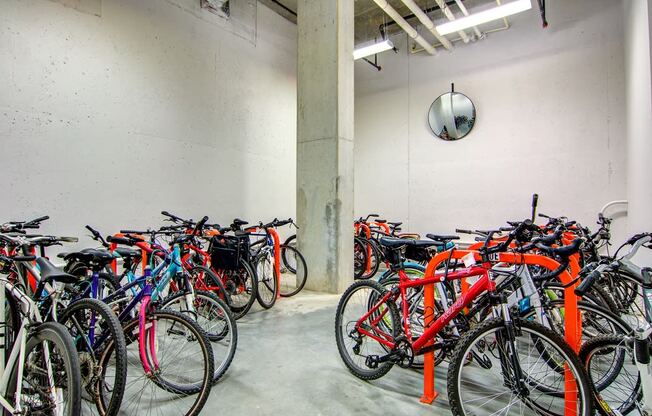 Station R Apartments in Atlanta GA photo of Convenient Bike Storage and Workstation