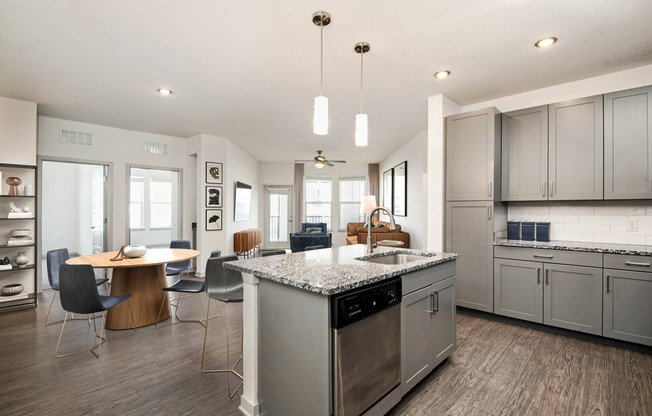 View of Cottonwood Clermont Kitchen and Living Room