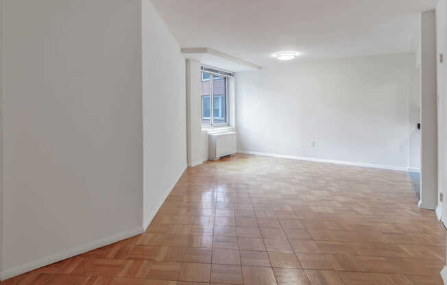 Living Room with Parquet Flooring