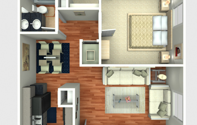 1 bed, 1 bath, 625 sqft, $799