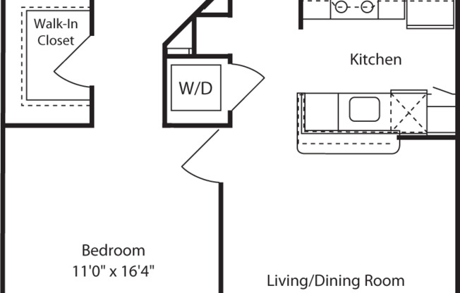 1 bed, 1 bath, 829 sqft, $3,174, Unit 825