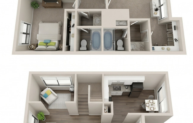 3 beds, 2.5 baths, 1,625 sqft, $1,559, Unit 1206