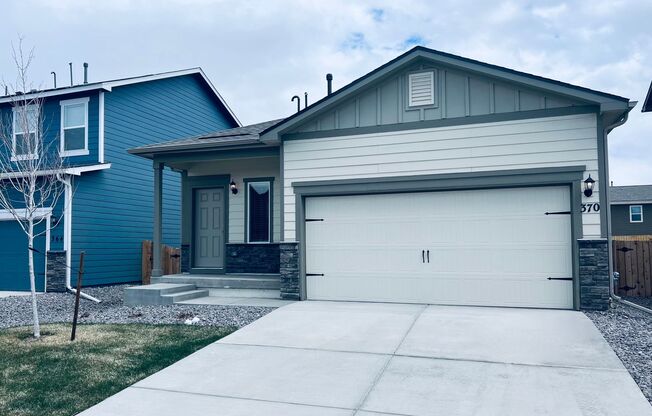 Charming Ranch Home in Bennett Crossing!  Features 3 Beds/2 Baths and Large Fenced Backyard.  Newly built home!