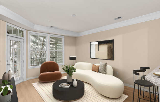 Living Room with Hard Surface Flooring