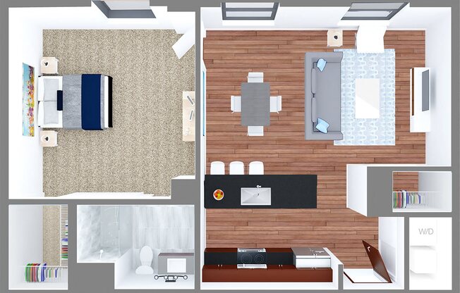 1 bed, 1 bath, 760 sqft, $1,443