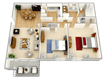 2 beds, 1 bath, 1,015 sqft, $1,187