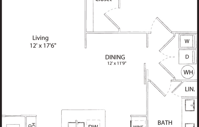 1 bed, 1 bath, 872 sqft, $1,695