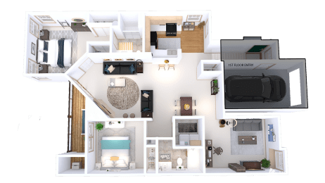 2 beds, 2 baths, 1,500 sqft, $2,236