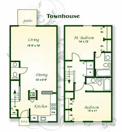 2 beds, 2.5 baths, 1,154 sqft, $1,770