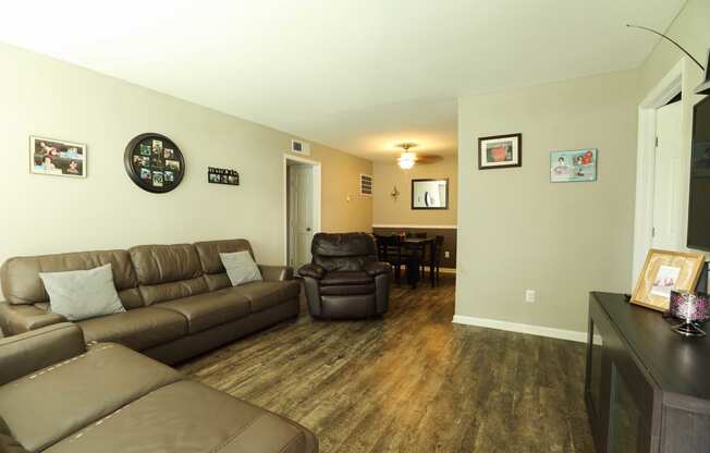 living room with hardwood floors