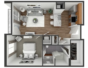 1 bed, 1 bath, 690 sqft, $2,179