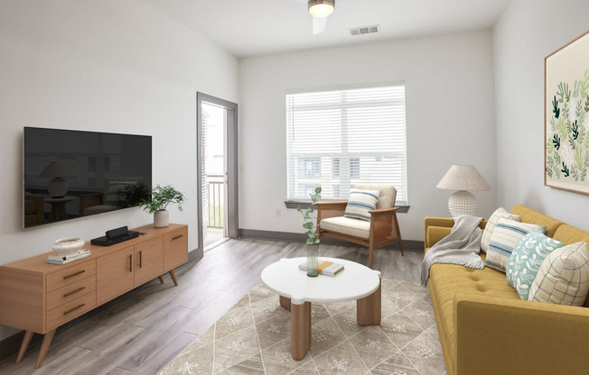 Living Room with Balcony and Hard Surface Flooring