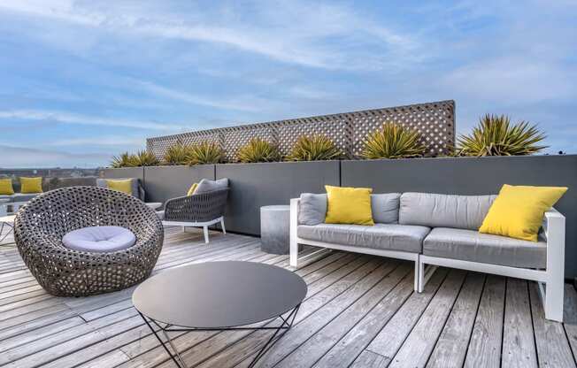 Dominion Rooftop With Seating and Coffee Table