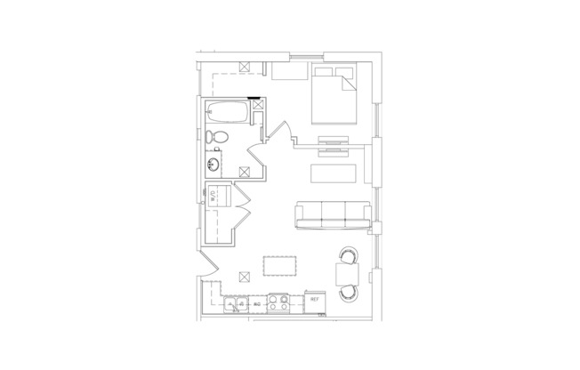 1 bed, 1 bath, 474 sqft, $1,300, Unit 205