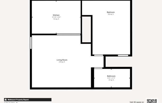 1 bed, 1 bath, 640 sqft, $995, Unit 1401-23
