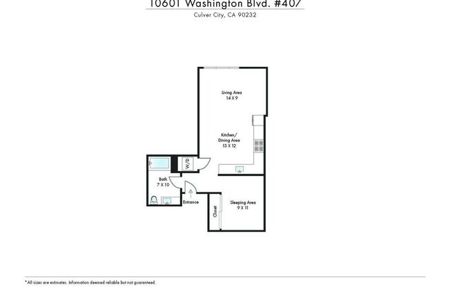 Studio, 1 bath, 555 sqft, $3,095, Unit 407