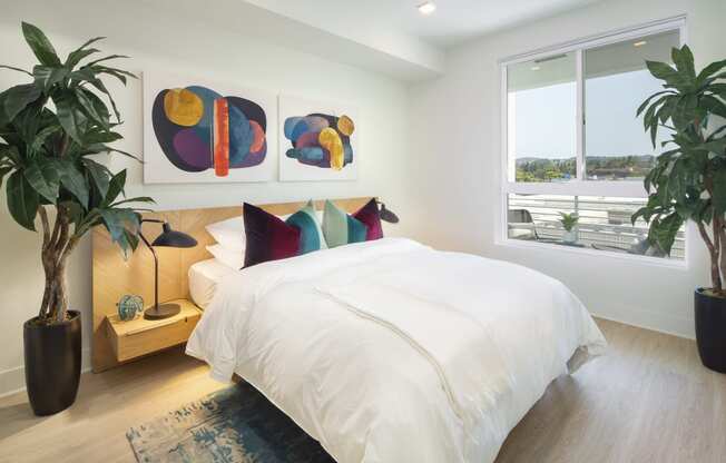 Bedroom with a view at The Q Topanga, Woodland Hills, CA, 91367