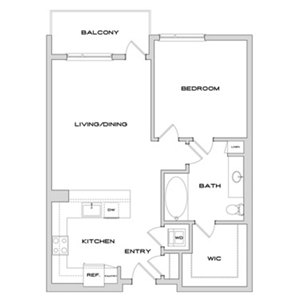 1 bed, 1 bath, 845 sqft, $3,594