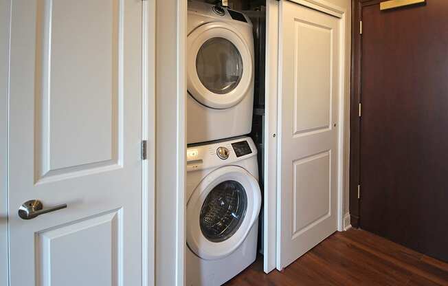 In-Suite Washer & Dryer at The Terminal Tower Residences Apartments, Cleveland, OH, 44113