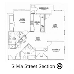 2 beds, 2 baths, 1,309 sqft, $2,675