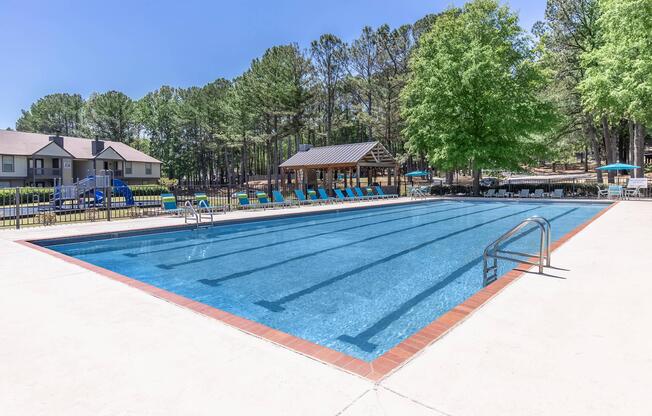 Convenient pool steps from your apartment home for rent at Madison Landing at Research in Madison, AL
