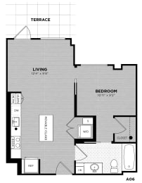1 bed, 1 bath, 569 sqft, $2,953