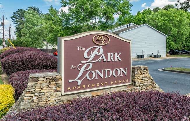 the park apartments entrance sign