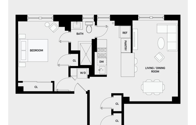 1 bed, 1 bath, 550 sqft, $4,593, Unit 12B
