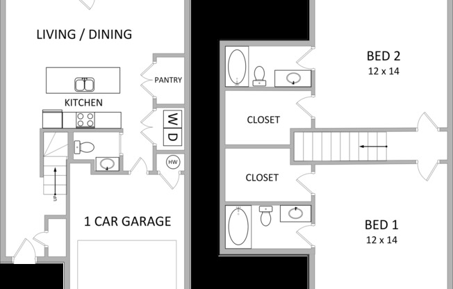 2 beds, 2.5 baths, 1,219 sqft, $1,499, Unit 406E-SR