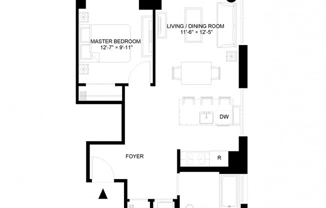 1 bed, 1 bath, $4,172, Unit 1616