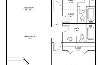 2 beds, 2 baths, 1,202 sqft, $920, Unit 1103