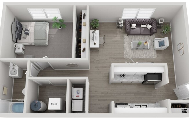 1 bed, 1 bath, 618 sqft, $1,050