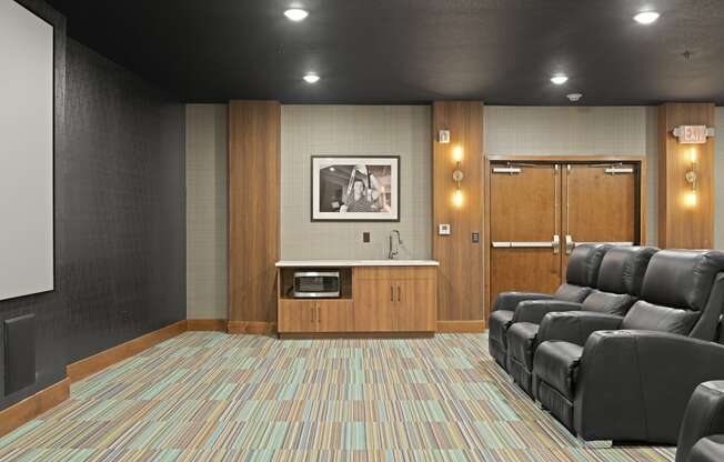 Theater Room at Nuvelo at Parkside Apartments