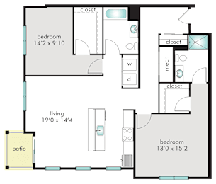 2 beds, 2 baths, 1,270 sqft, $3,607
