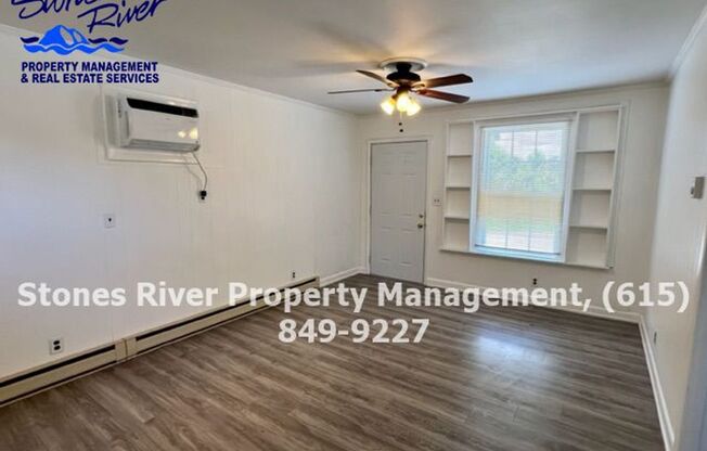 1 Bedroom Apartment *Water Included*, Across the Street from MTSU!