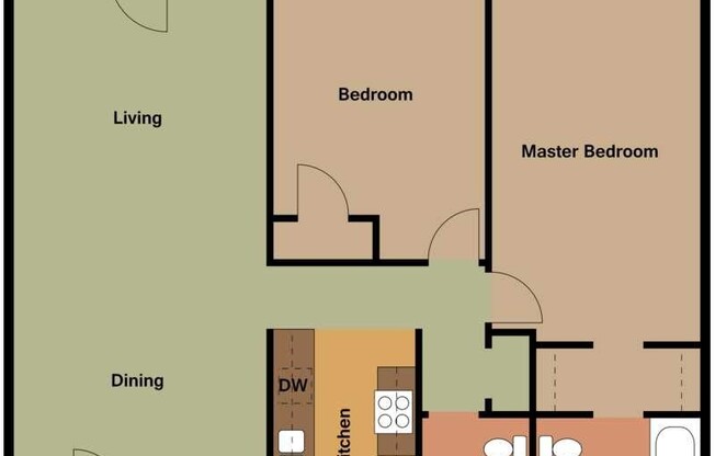 2 beds, 2 baths, 900 sqft, $2,198, Unit 212