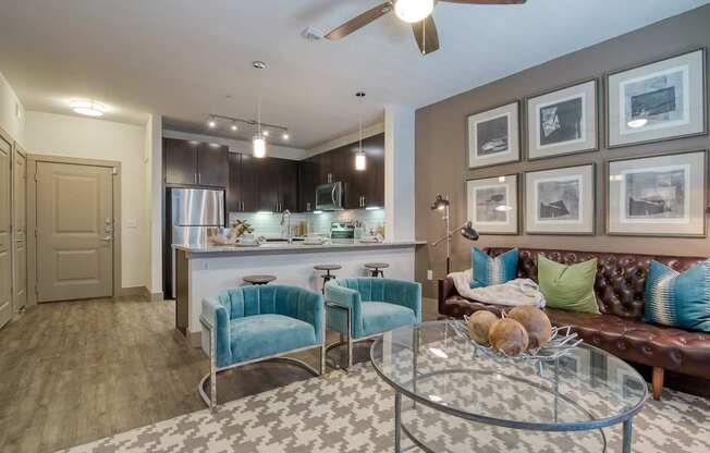 Living Room With Expansive Window at Fifty02 Westover Hills, San Antonio, TX