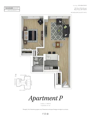 Studio, 1 bath, $5,580, Unit E14P