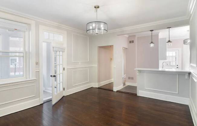 Living and kitchen at The Packard, West Hartford, 06119